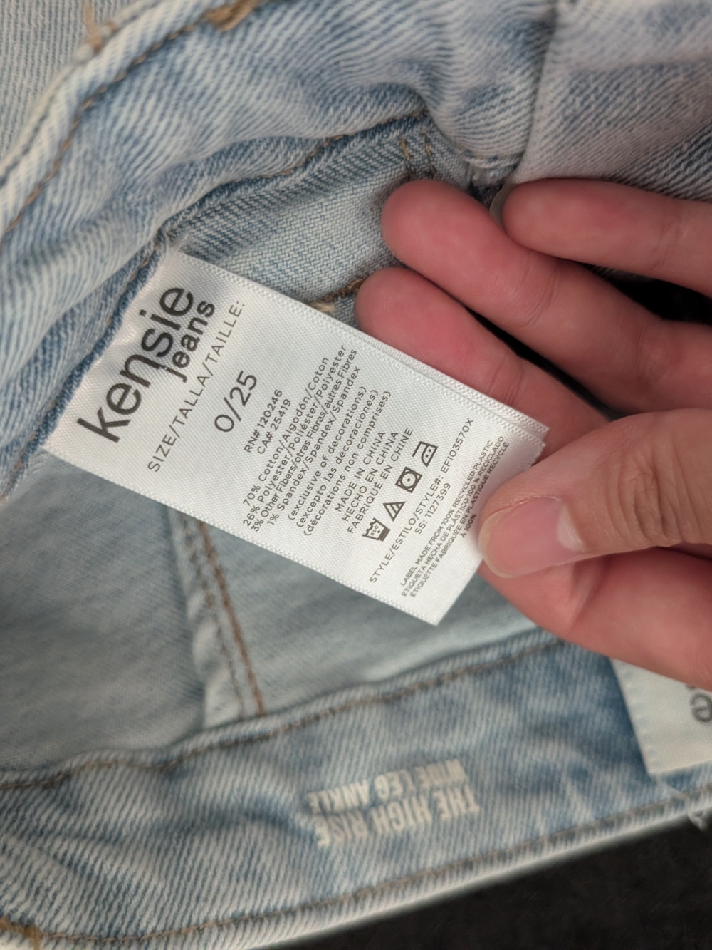 Kensie Light Wash Straight Leg Jeans - Picture 4 of 6